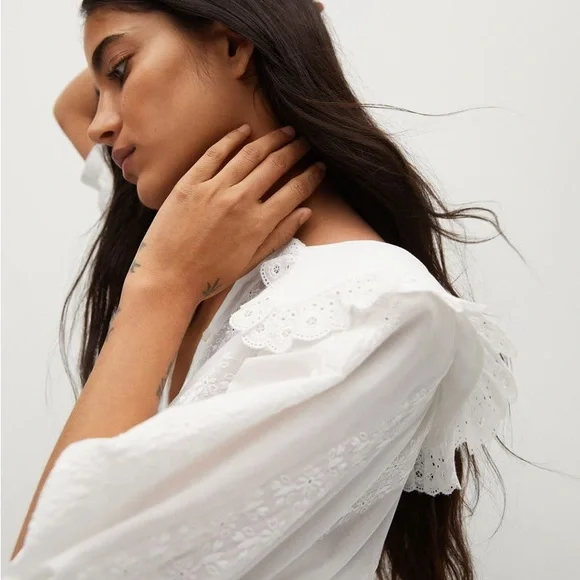 Mango Babydoll Collar Blouse - Picture 2 of 6